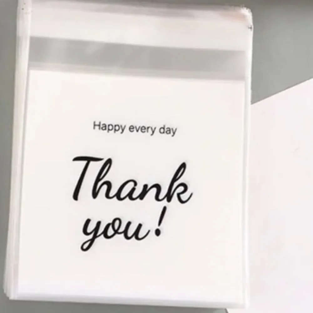 Thank You Party Favor Or Seller Jewelry Mini Bags Mail Swag Merch Black Clear